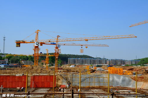 塔吊 建筑工地攝影圖 工業生產